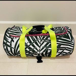 Monreal London Duffle Gym Bag, Black/White/Yellow